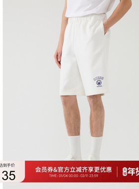 GUESS男女同款简约百搭运动舒适休闲短裤-MP2K9142