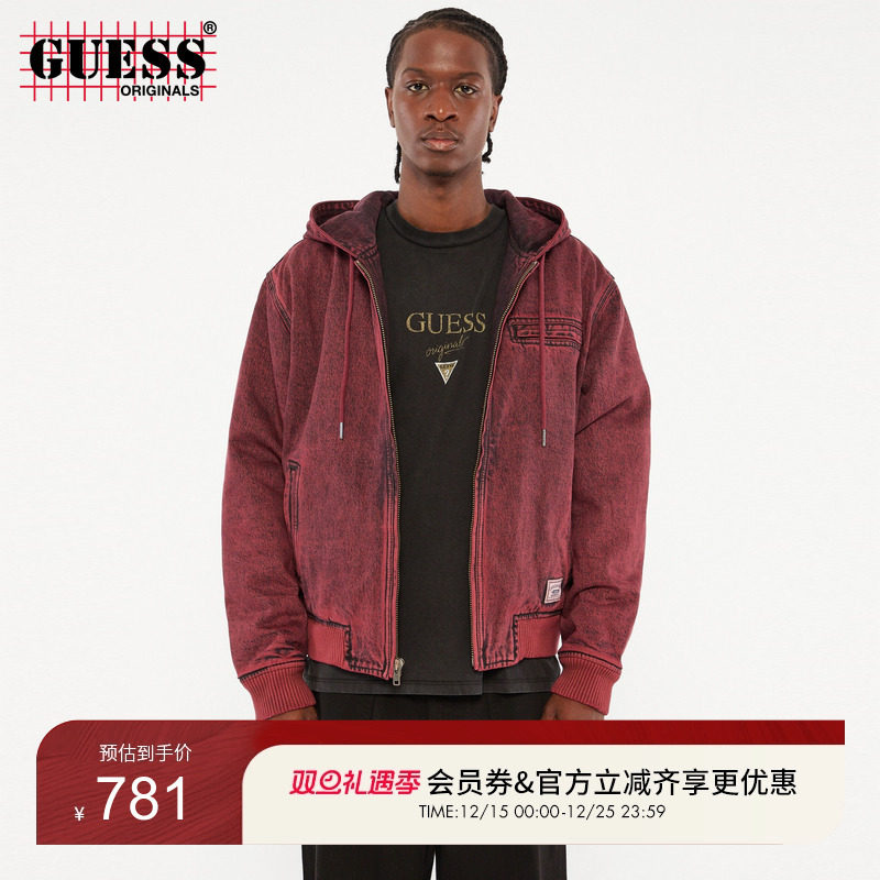 GUESSOriginals牛仔连帽外套