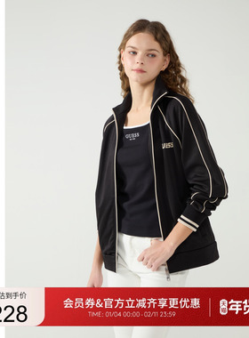 GUESS男女同款纯色日常运动休闲外套-M5PQ58K2Q40