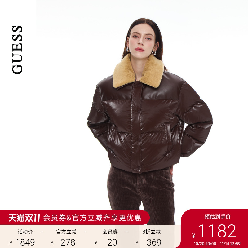 GUESS美拉德短款保暖羽绒服