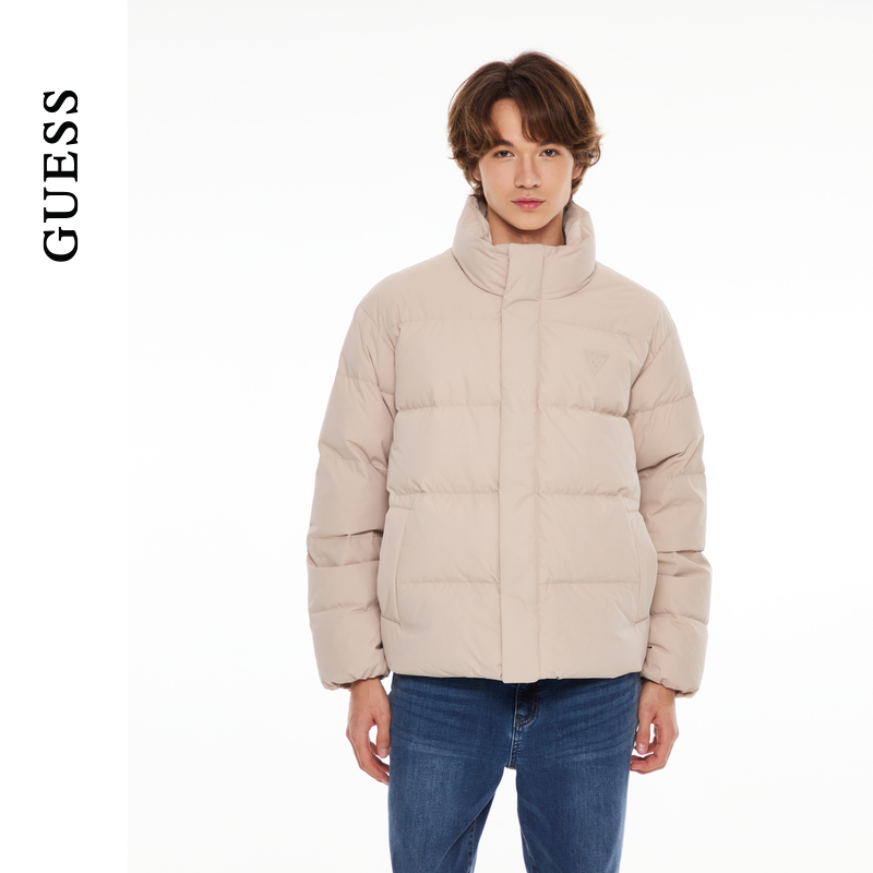 GUESS男士立领短款轻薄羽绒服