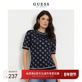 logo针织上衣 GUESS女士知性淑女经典 款 W4GR05Z3D60