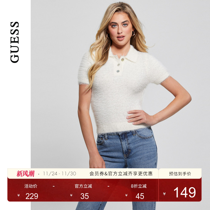 GUESSpolo领短袖针织衫
