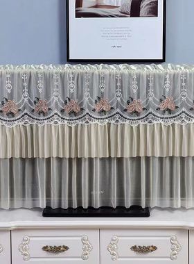 开机不取电视机防尘罩新款液晶电视套蕾丝60657075寸高档电视盖布