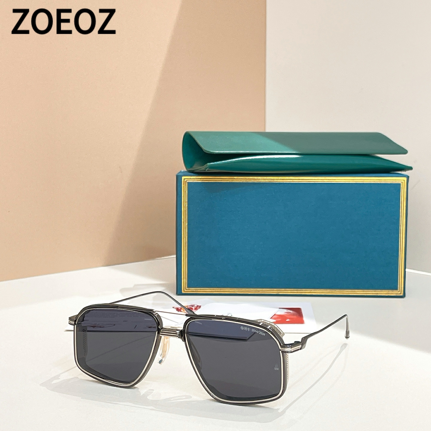 JAGGER复古质感金属不规则飞行员式太阳眼镜男女款个性墨镜