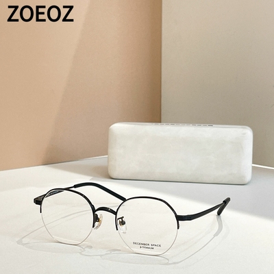 DS设计师TH8026金属半框圆形近视眼镜光学镜框β钛titanium男女款