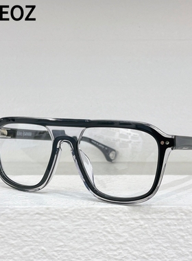 总宽155mm bk BURNHAM超大框大脸飞行员式眼镜框形近视镜架男款