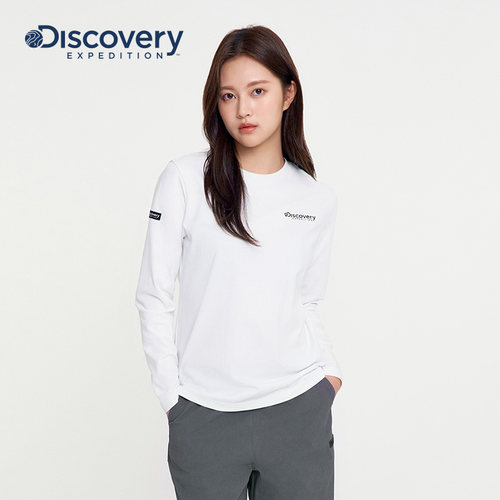 Discovery探索秋冬户外运动百搭内搭保暖基础款长袖T恤女