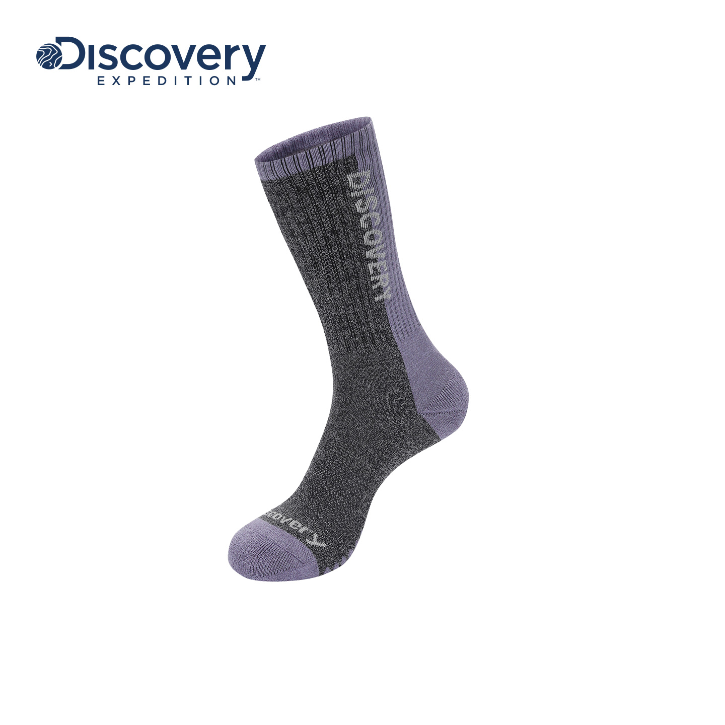 Discovery探索户外运动登山徒步高帮撞色运动袜男女情侣25秋新品