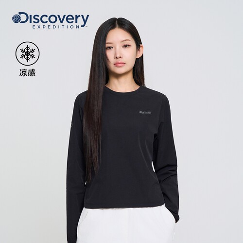 Discovery探索户外运动凉感梭织长袖T恤男女同款26春季新品RL4F