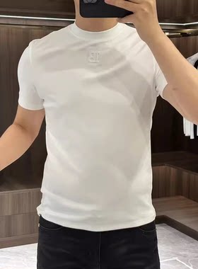 春秋季2026年新款男士半袖商务气质时尚百搭短袖打底衫T恤修身