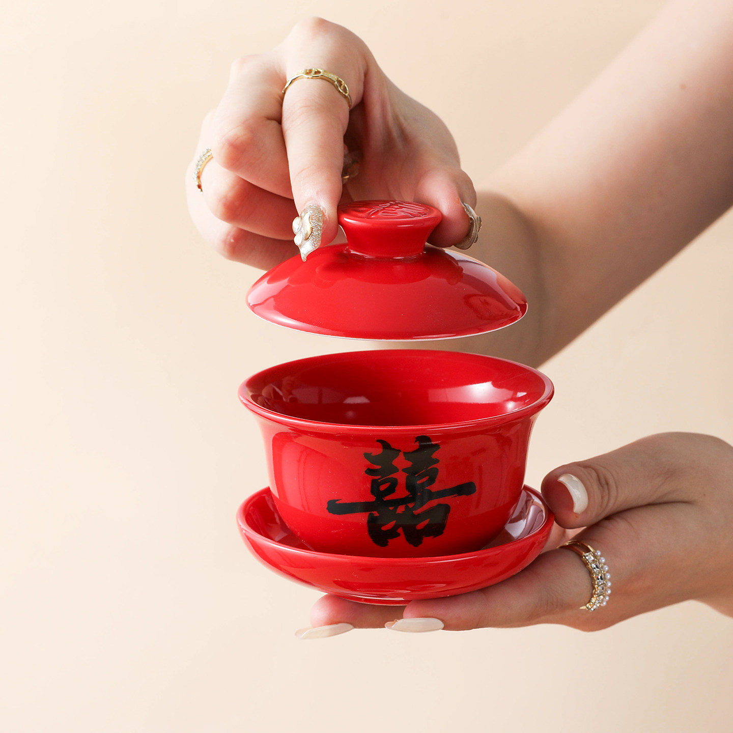 喜字红碗一对结婚敬茶杯新婚陪嫁用品敬长辈改口茶杯套装婚庆餐具,节庆用品/礼品,喜碗/敬茶杯,淘宝优惠券,粉丝福利购,淘宝优惠卷