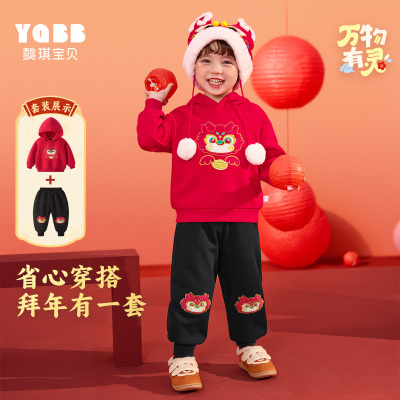 懿琪宝贝休闲套装加绒两件套冬装