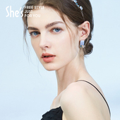 秒杀 shes茜子原创设计无边万象闪耀贴片石海洋海星耳钉耳环耳饰