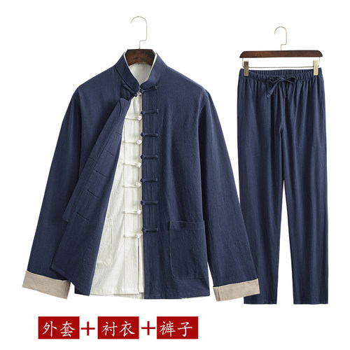 唐装民族风唐装三件套套装