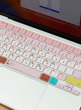 适用于苹果Macbook Air13 Pro16英寸彩色15快捷功能OS键盘膜13.6按键膜2025款保护贴膜M4/M3/M2