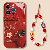 本命年9喜庆8防摔7 2026岁岁常欢愉适用于OPPOreno15pro手机壳reno14马年13新款 玻璃12限定11新年过年10pro