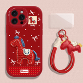 适用于一加TURBO6手机壳AEC6T刺绣小马1 ace3 限定10防摔5pro 15新款 小羊皮13T马年本命年12新年过年11R新中式