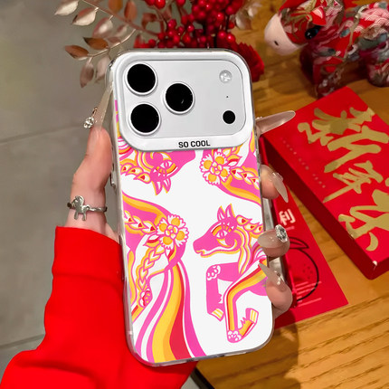 马年限定适用于OPPOreno15pro手机壳reno14国潮13新款彩银壳12新中式11小众高级感10pro+新年过年9女8/7/6/5k