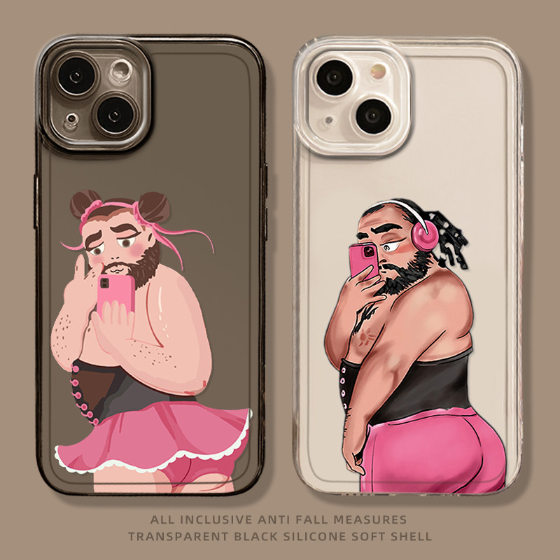 肌肉猛男手机壳适用苹果16promax趣味iphone14小米15红米k80华为pura70粉色oppofindx8荣耀magic7一加13/vivo,3C数码配件,手机保护套/壳,淘宝优惠券,粉丝福利购,淘宝优惠卷