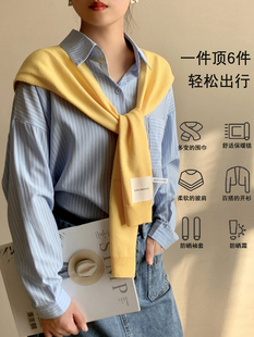 围巾 冬季 披肩外搭女2025春秋针织搭衬衫 披肩高端网红毛线搭肩开衫