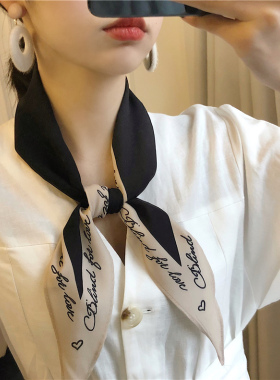 CHIC黑色发带职业装饰尖角小领巾
