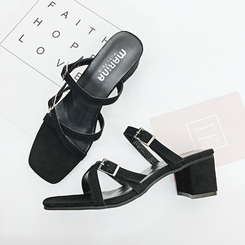 Sandales femme en suede - Ref 2671918 Image 1