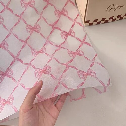 ins韩系少女心蝴蝶结丝带可爱雪梨纸17g烘焙礼物包装飞机盒内衬纸