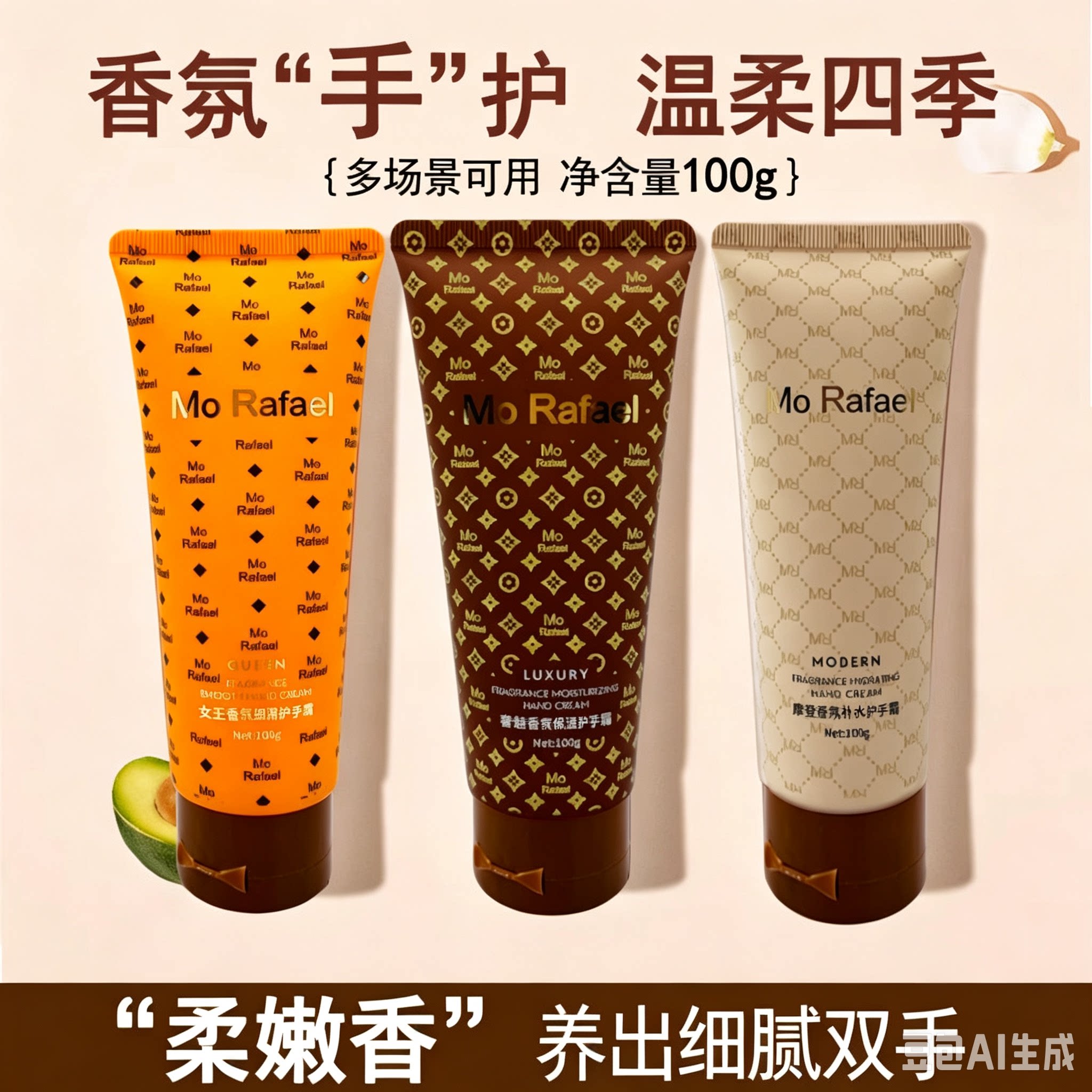 摩拉菲尔补水保湿护手霜随身便携