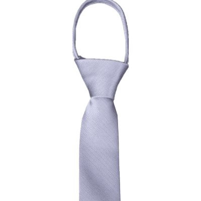 韩版窄版拉链领带银灰色