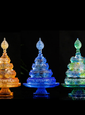 琉璃曼扎盘供具供佛家用