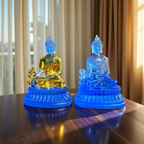 水琉璃树脂药师佛像家用佛堂摆件藏传密宗小佛像车摆件随身小像