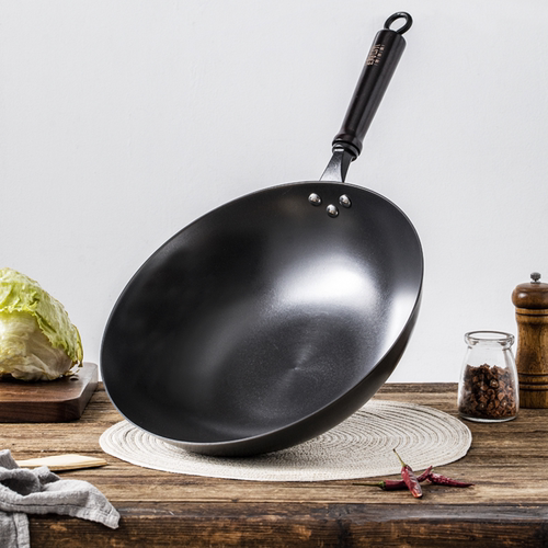 铸味炒锅煤气灶专用不易圆底