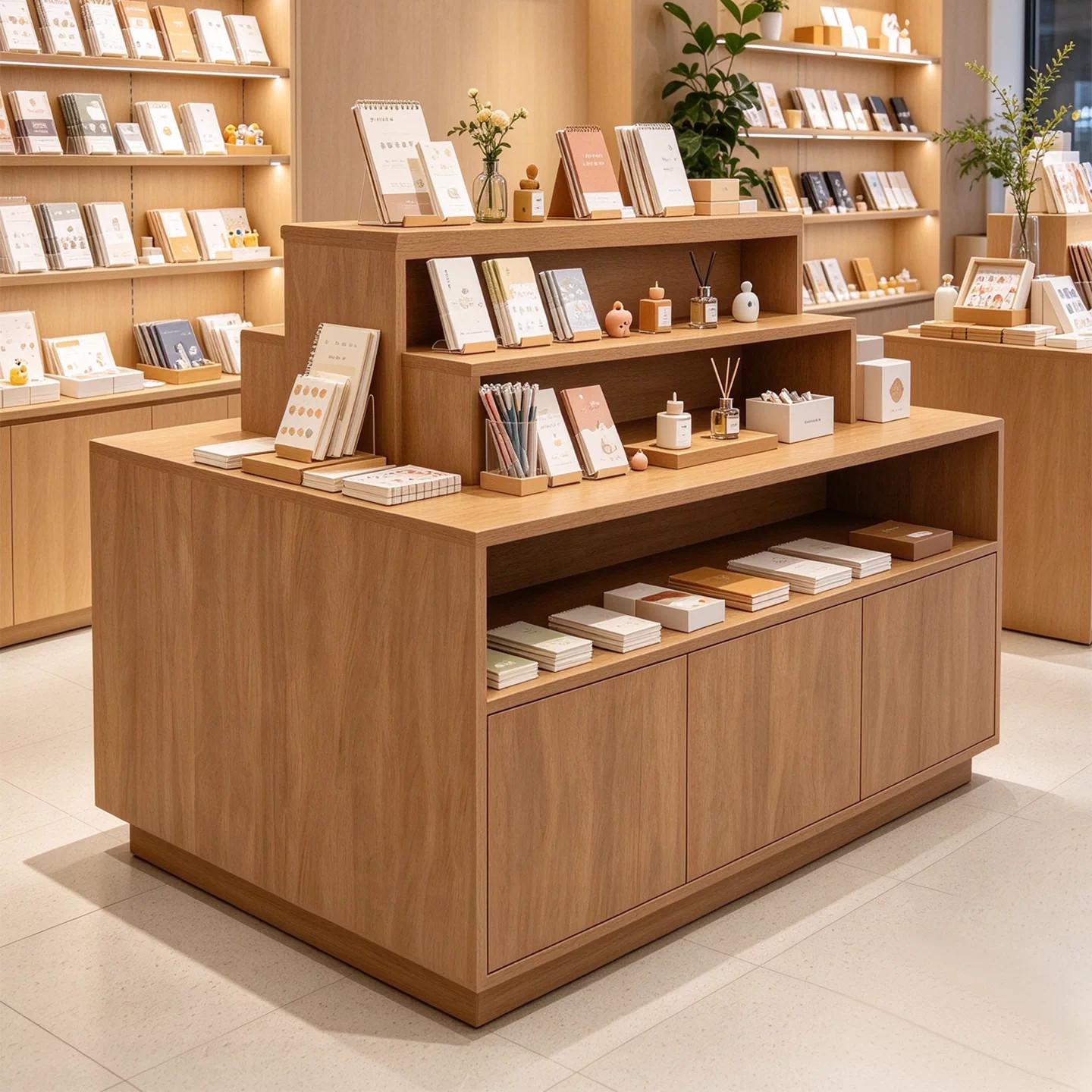 中岛台展示柜产品陈列柜商场便利店多层置物架玩具促销流水台