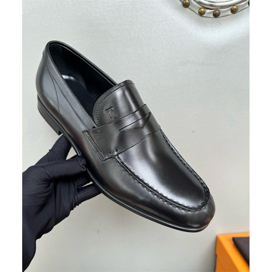 欧洲站潮牌头层牛皮反绒一脚蹬乐福鞋男经典款商务休闲皮鞋手工鞋