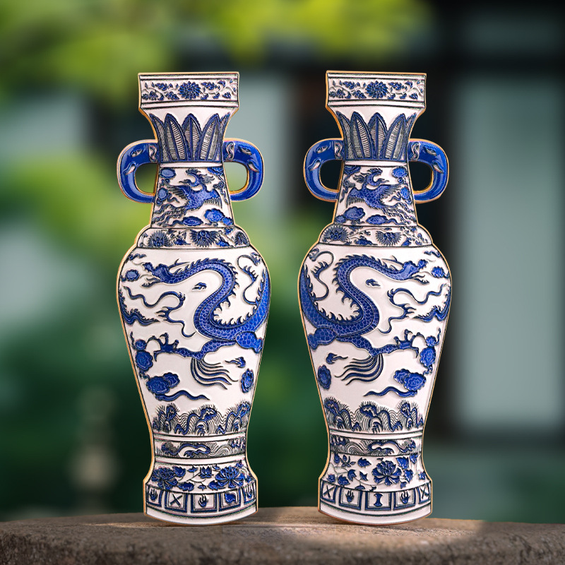 大英博物馆文创礼品AR磁性冰箱贴国风古典国宝纪念品元代青花瓷瓶