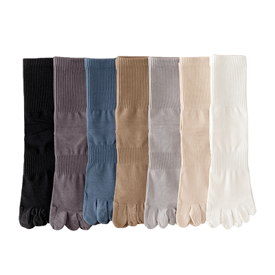 五指袜子男士秋冬季纯棉