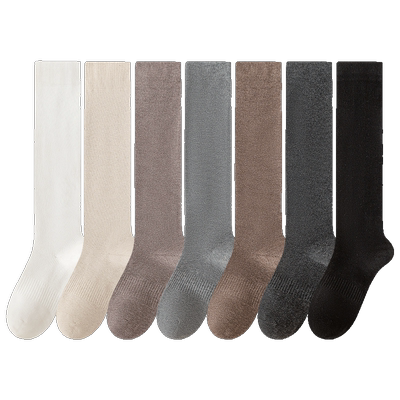 小腿袜子女春秋季过膝袜纯棉