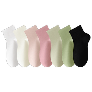 无骨袜子女士春秋冬季中筒袜纯棉防臭短筒袜多巴胺夏季配拖鞋短袜