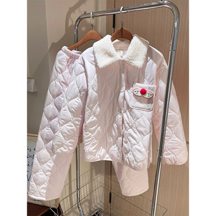 甜美可爱珊瑚绒睡衣女2025秋冬新款大码厚款保暖家居服套装可外穿