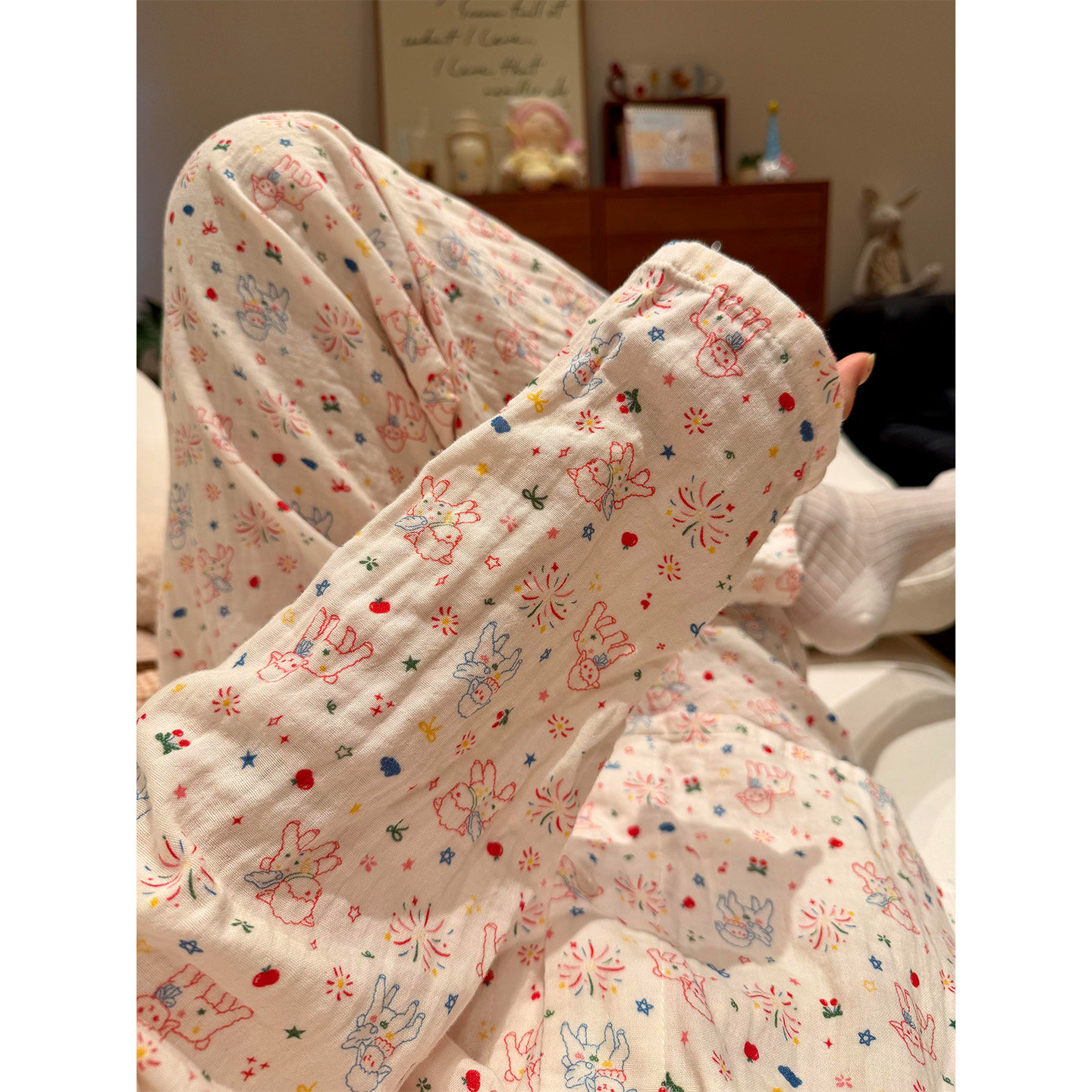 可爱卡通少女印花睡衣女2026秋季新款休闲百搭长袖长裤家居服套装
