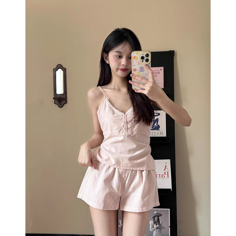 新款辣妹性感短裤家居服大码套装