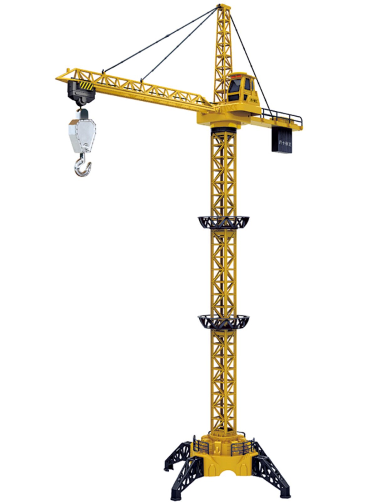 超大号遥控塔吊工程车电动起重机彩灯吊车模型男孩儿童玩具车礼物