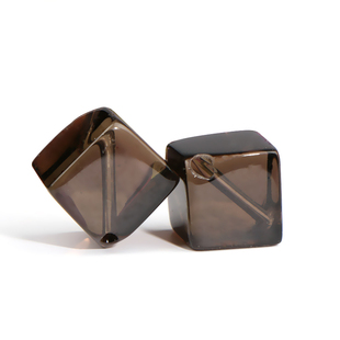 天然茶晶方形散珠烟晶墨晶方糖女款串手链水晶珠diy饰品耳饰配件