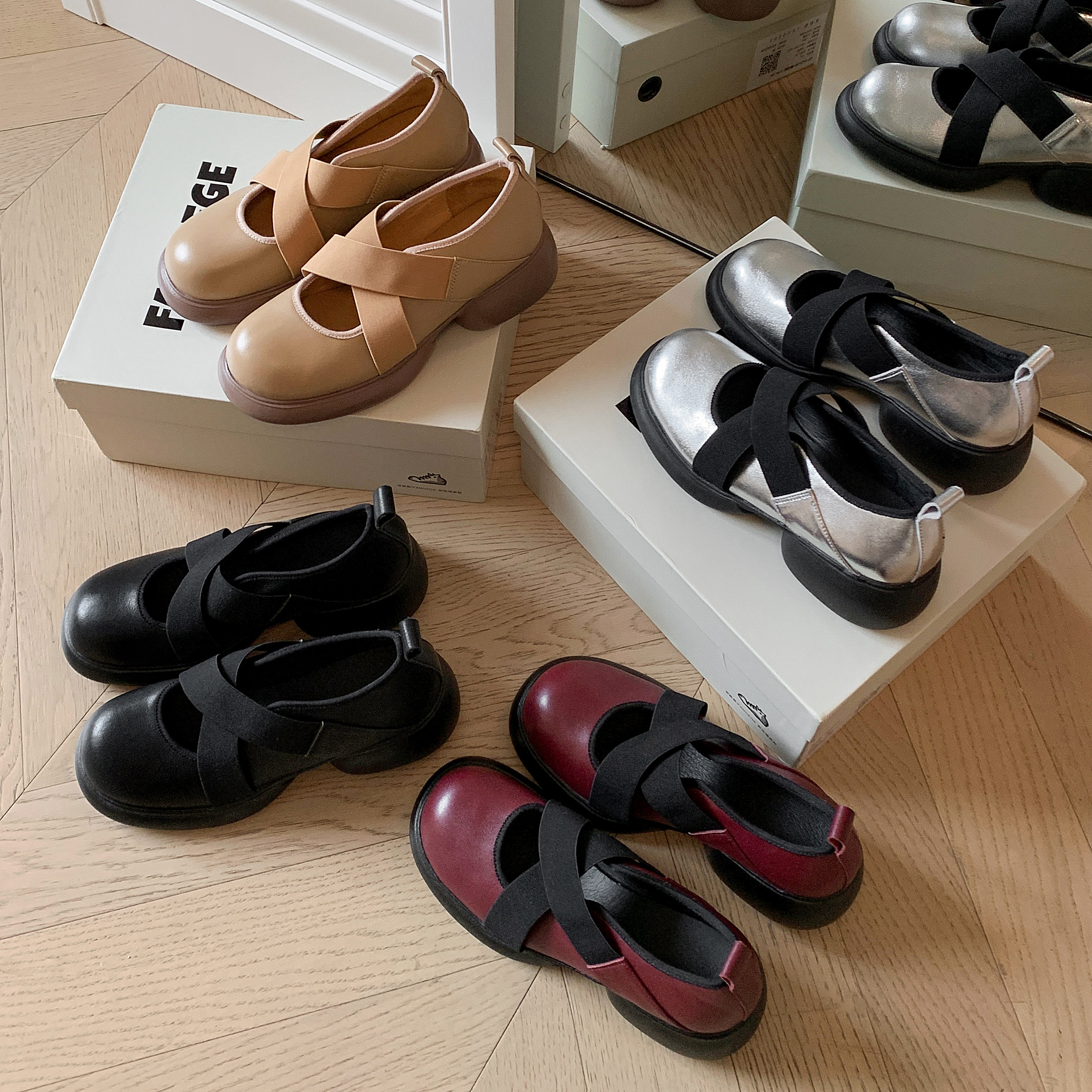 圆圆妈2026春季新款时尚百搭粗跟厚底鞋圆头交叉松紧带玛丽珍单鞋,女鞋,玛丽珍鞋,淘宝优惠券,粉丝福利购,淘宝优惠卷