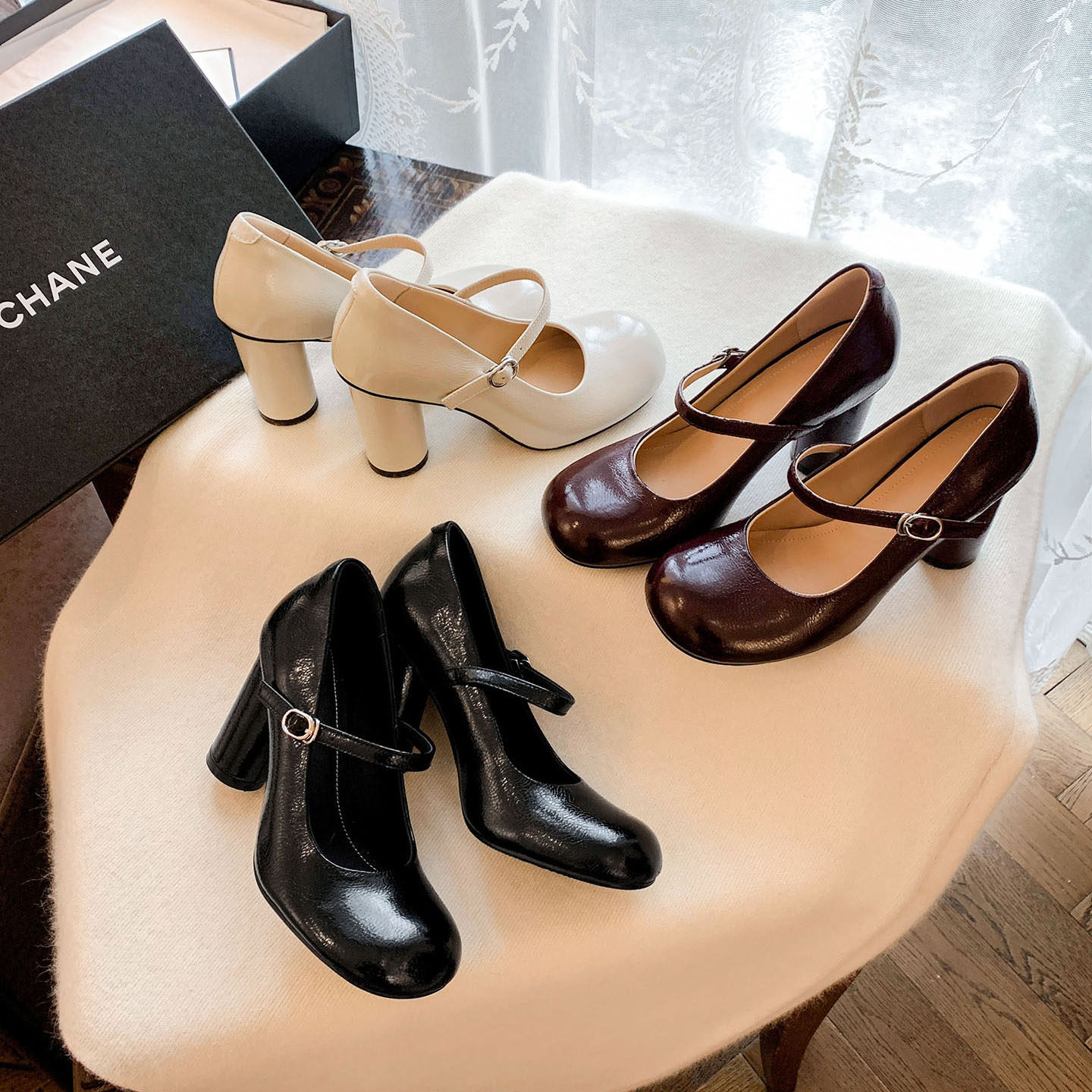 圆圆妈2026春季欧美时尚单鞋气质粗高跟一字扣浅口玛丽珍鞋女鞋子,女鞋,玛丽珍鞋,淘宝优惠券,粉丝福利购,淘宝优惠卷