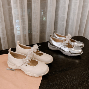 圆圆妈2026春季新款时尚甜美松糕厚底鞋休闲百搭一字带玛丽珍单鞋