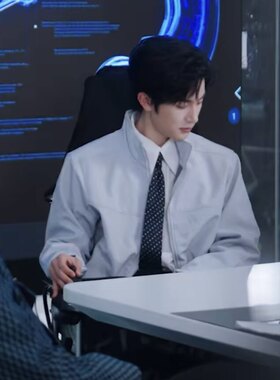 原版短剧那年冬至张翅京烁同款夹克外套秋冬立领开衫上衣男衣服潮