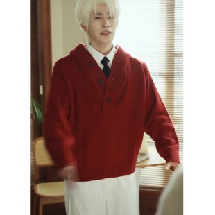 原版短剧一家三口在同班张翅陈安生同款毛衣v领针织衫上衣男衣服