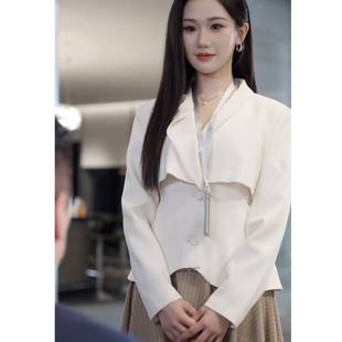 原版短剧刺猬的拥抱张晋宜许薇同款西装外套修身西服上衣女衣服潮